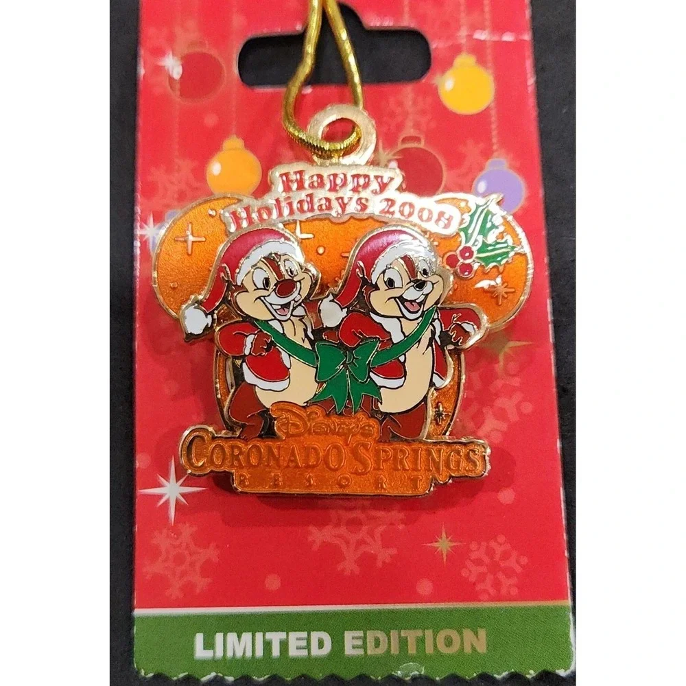 Disney Pin Coronado Springs Resort Chip n Dale Happy Holidays 2008 LE 1200